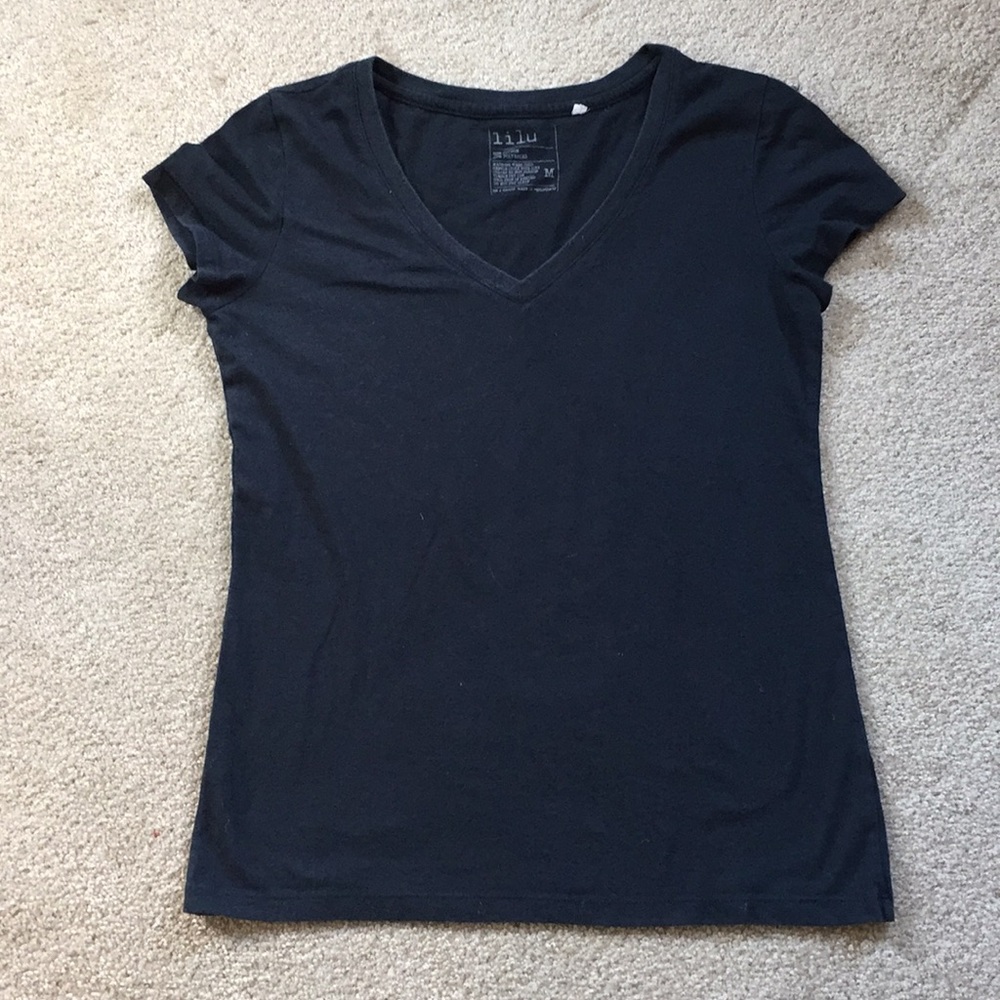 Black V-Neck Tee